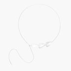 Minimalist sterling silver necklace with three brushed leaf-shaped pendants on delicate chain against white background