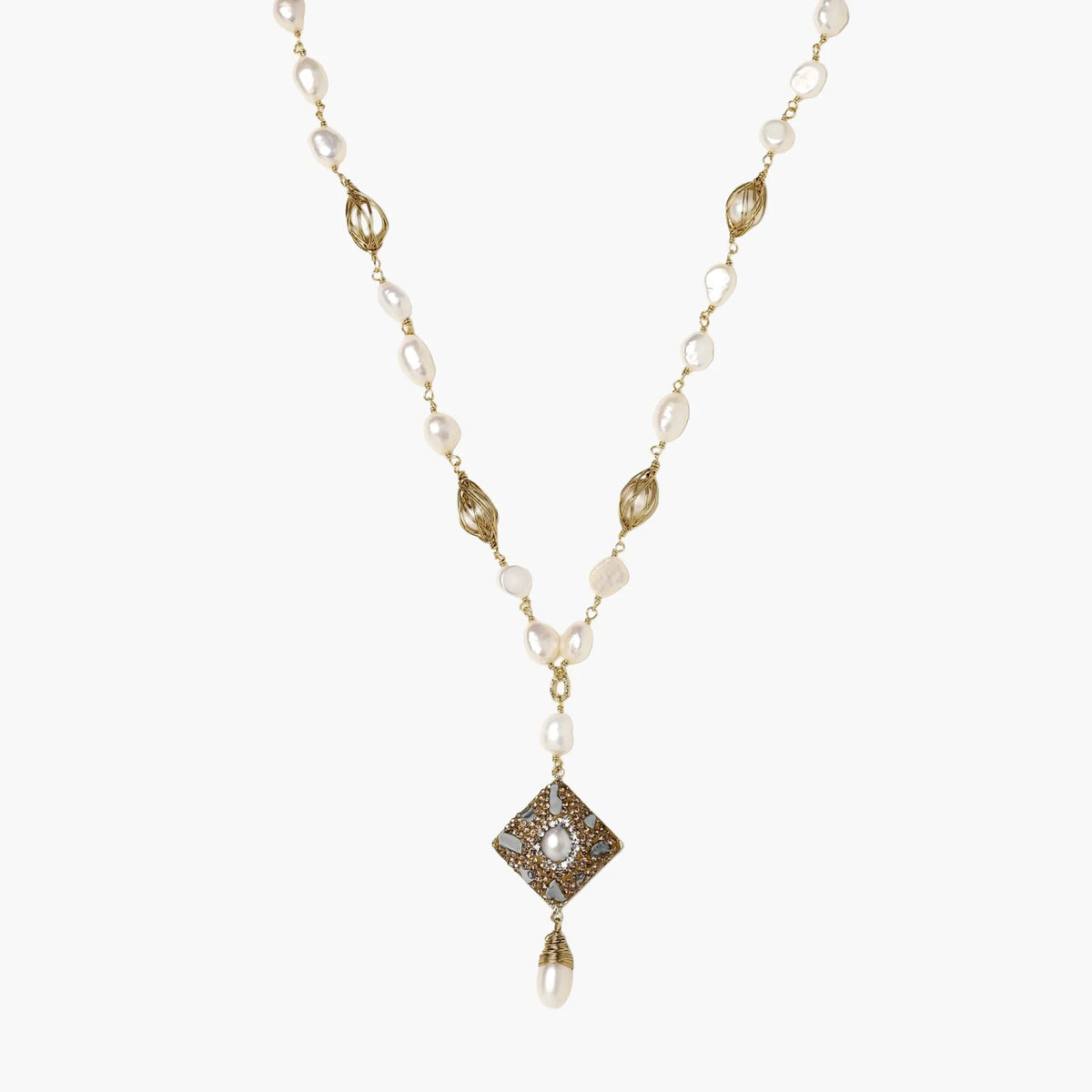 LUNAR PEARL DROP NECKLACE