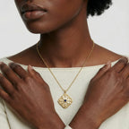 LAPIS FILIGREE MEDALLION NECKLACE