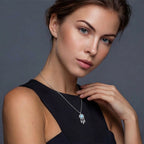 BLUE AURA DREAMCATCHER NECKLACE