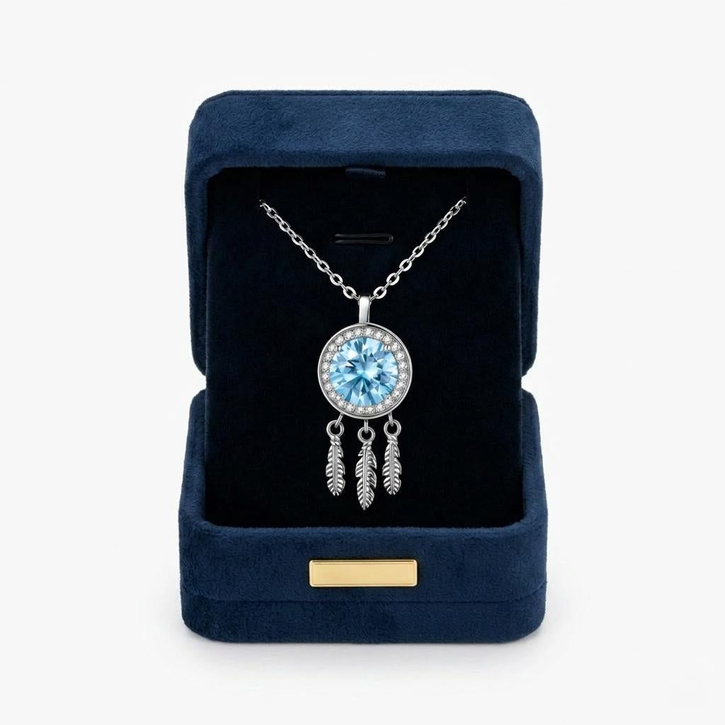 BLUE AURA DREAMCATCHER NECKLACE